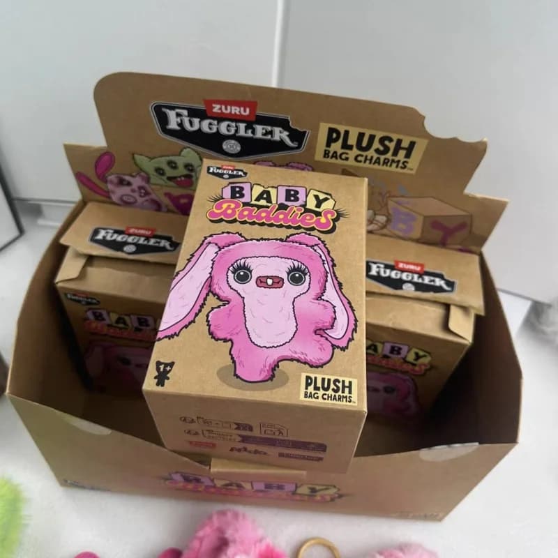 Genuine Fuggler Cute Teeth Monster Baby Baddies Blind Box Plush Bang Charms Pendant Quirky Trendy Toy Cute Doll Surprise Gifts