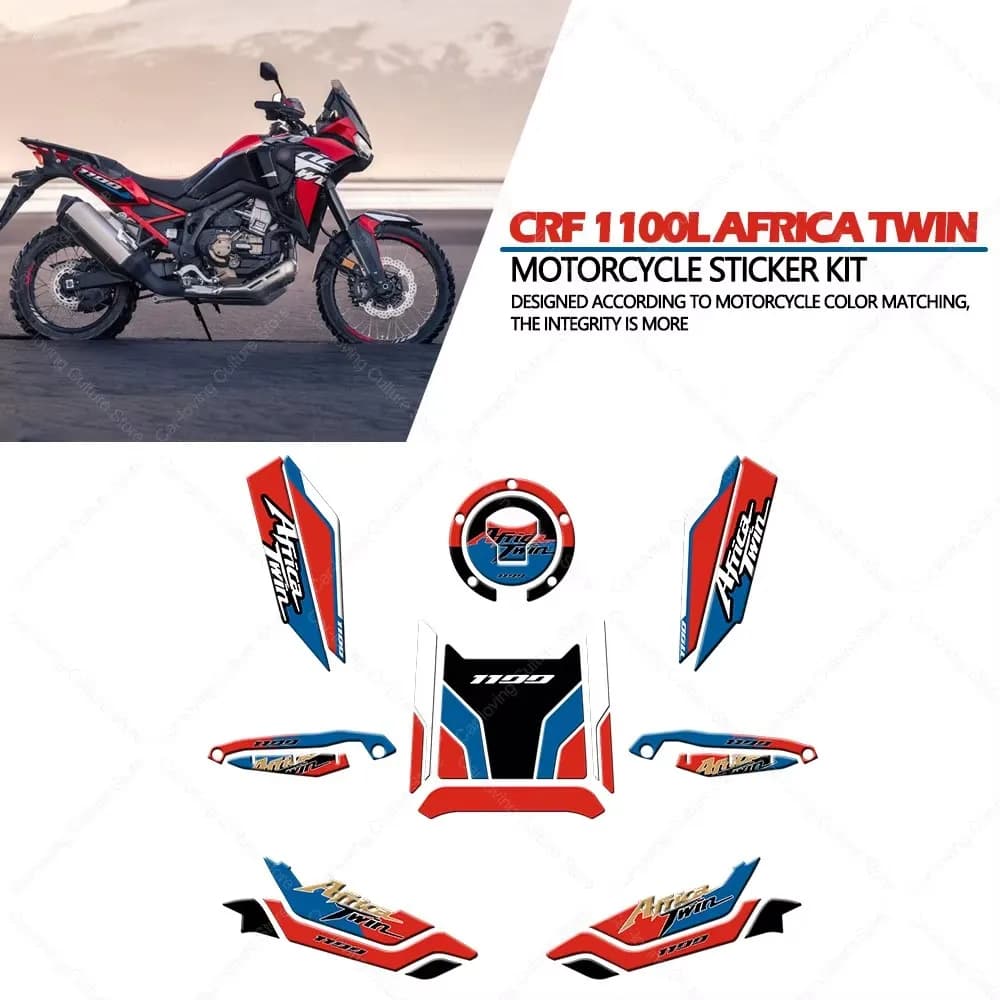 Per CRF 1100L Africa Twin 3D adesivo protettivo in resina epossidica adesivi per serbatoio moto kit di protezione adesivo impermeabile