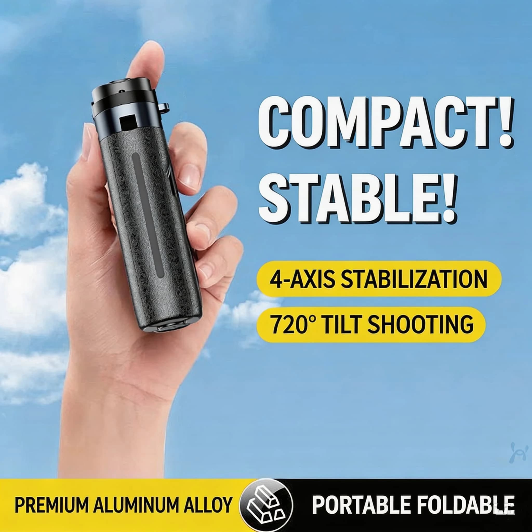 Mini Selfie Stick Tripod, Portable for Outdoor Use, universal for Selfies, Live Streaming, Vlogs, and Phone Filming Helper