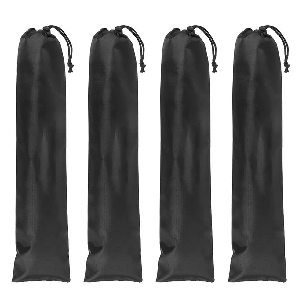 Set di 4 Custodie per Pali da Tenda, Borsa Multifunzione Resistente all'Usura per Campeggio, Escursionismo, Trekking, Pesca