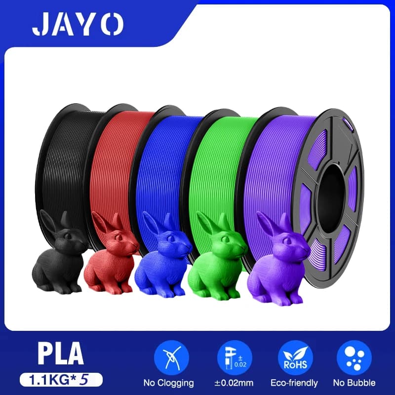 JAYO Plating 5 Rolls / 3D Printer Filament 1.75 mm 3D Printer Materials FDM Neatarily wounded High tenacity for FDM 3D Printer