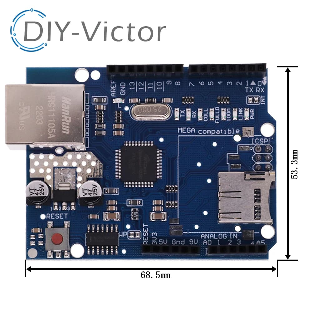 Shield Ethernet Shield W5100 R3 UNO Mega 2560 1280 328 UNR R3 W5100 Development Card for Arduino