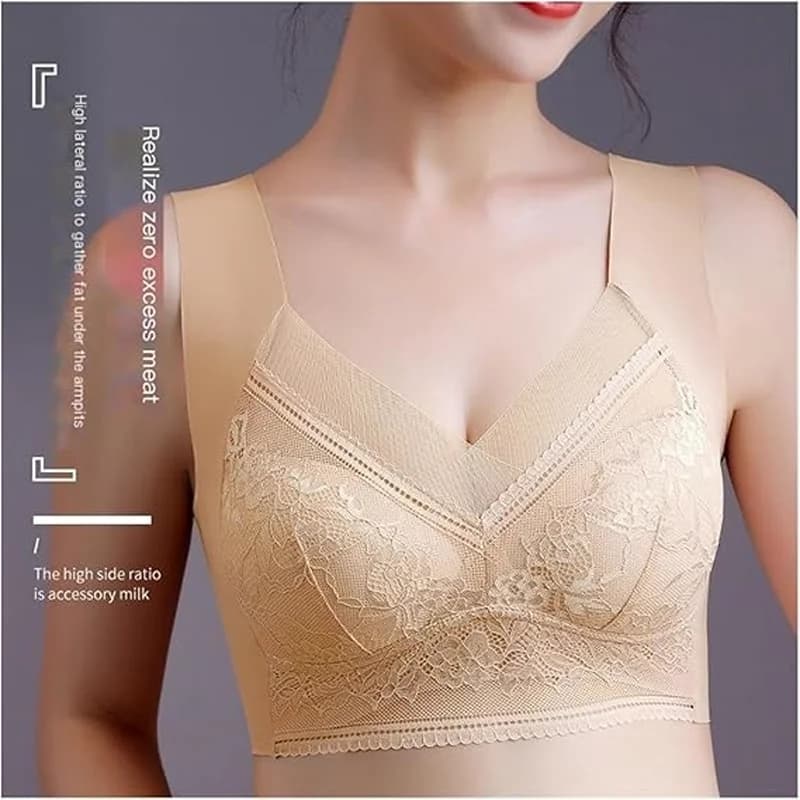 Intimo senza cuciture in seta ghiacciata, intimo estivo sottile da donna, bella schiena, intimo da donna, reggiseno sportivo push-up anti-cedimento, intimo dimagrante