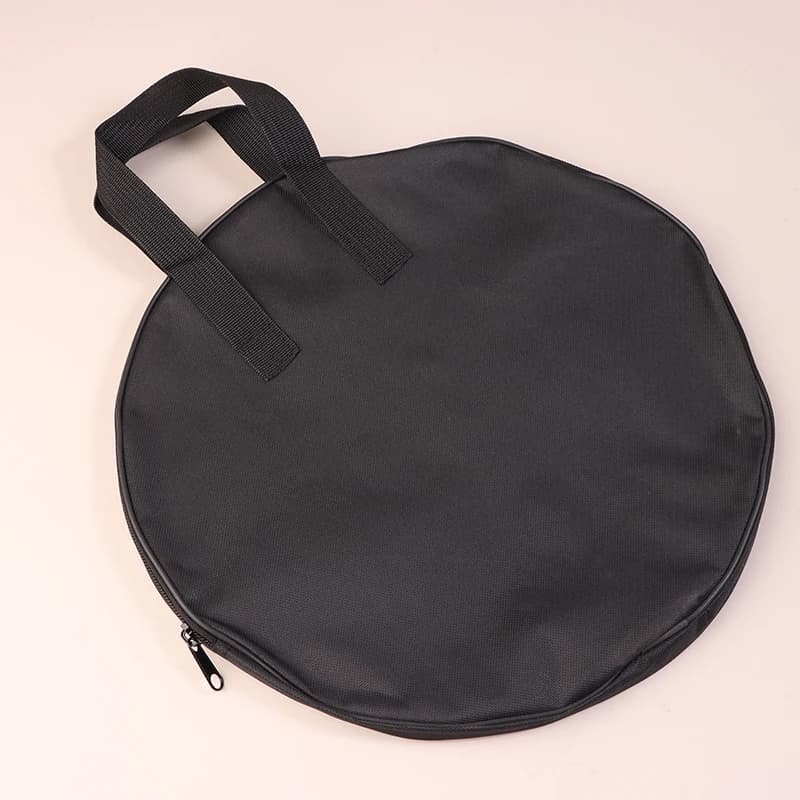 Borsa Portatile Nera in Tessuto Oxford per Pad da Batteria con Maniglia, per Tamburi da 10/12 Pollici, Custodia con Cerniera per Pad da Pratica