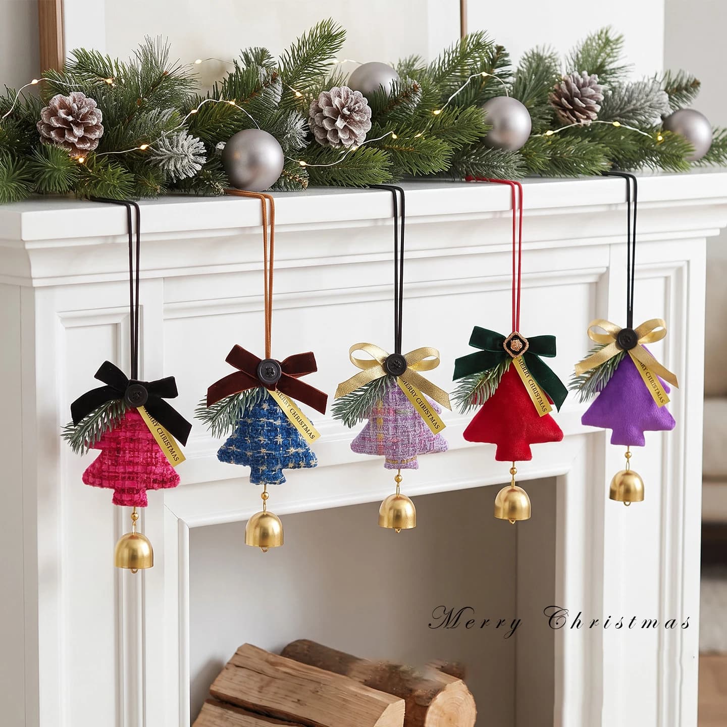 New Christmas Tree Hanging Bell Decorative Doorbell Christmas Wind Chime Gift Suitable for Home Decoration New Year Navidad