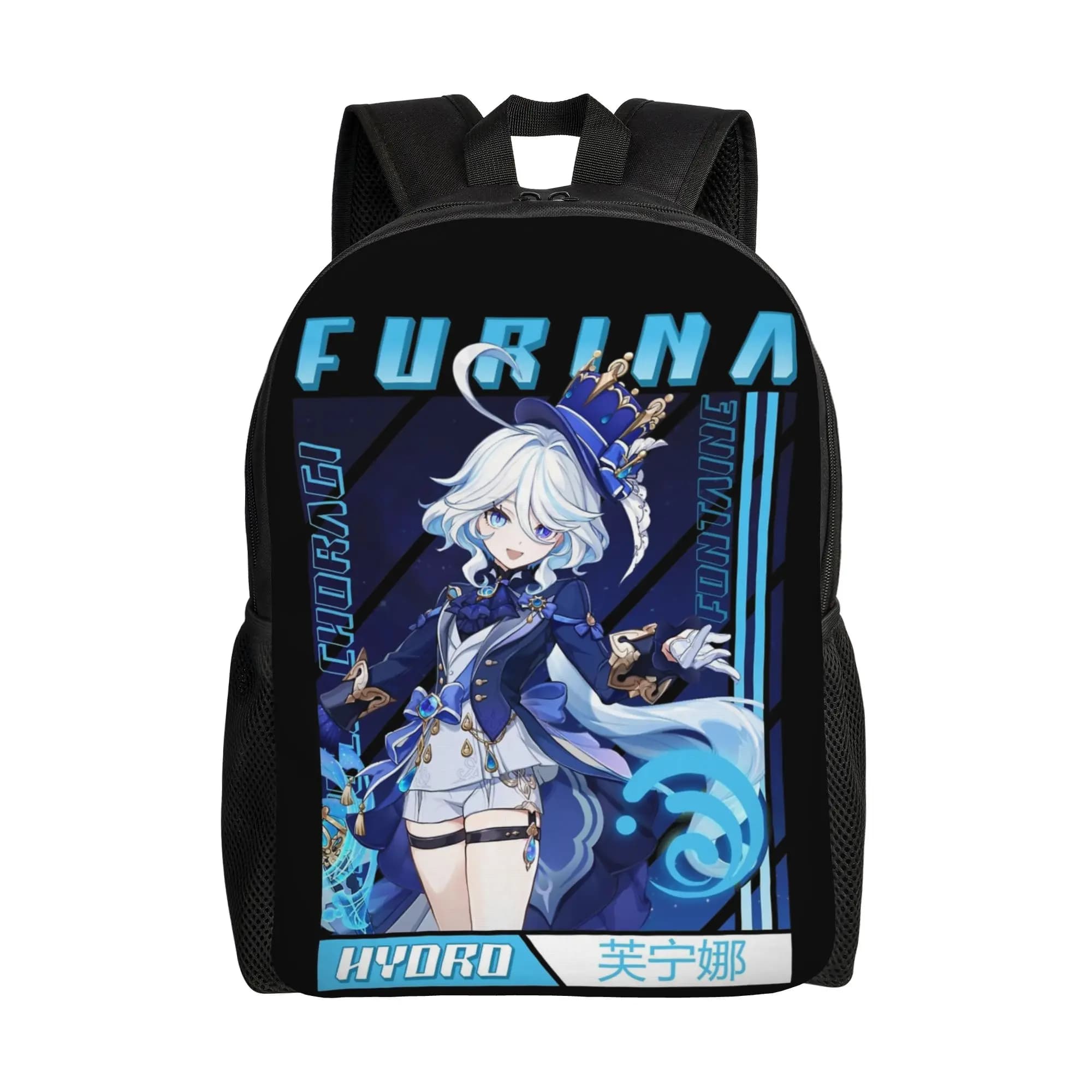 Zaino Classico Furina Genshin Impact, Resistente, per Scuola Superiore, Lavoro, Giochi, Anime, per Uomini e Donne, Borsa per Laptop in Tela