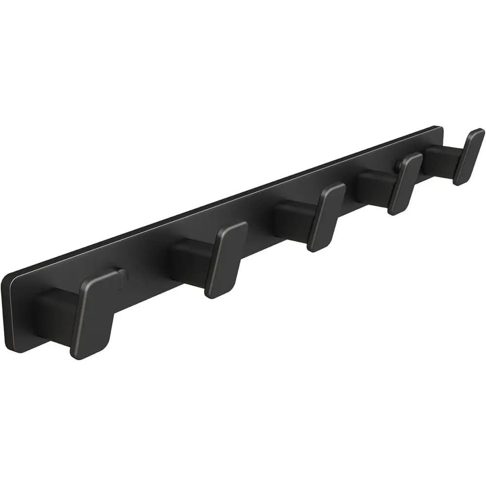 Heavy-Duty Wall Coat Rack with 5 Hooks and Key Holder for Entranceway