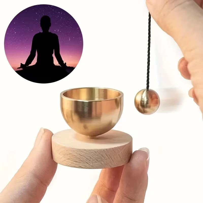 Mini Singing Bowl Set For Yoga Meditation Relaxation Mindfulness Chakra For Healing | Copper Sound Bowl For Self Regulation