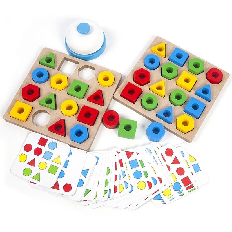 Montessori forma colore geometrico abbinamento gioco memoria scacchi selezionatore giocattolo colore giocattoli educativi sensoriali per bambini bambino