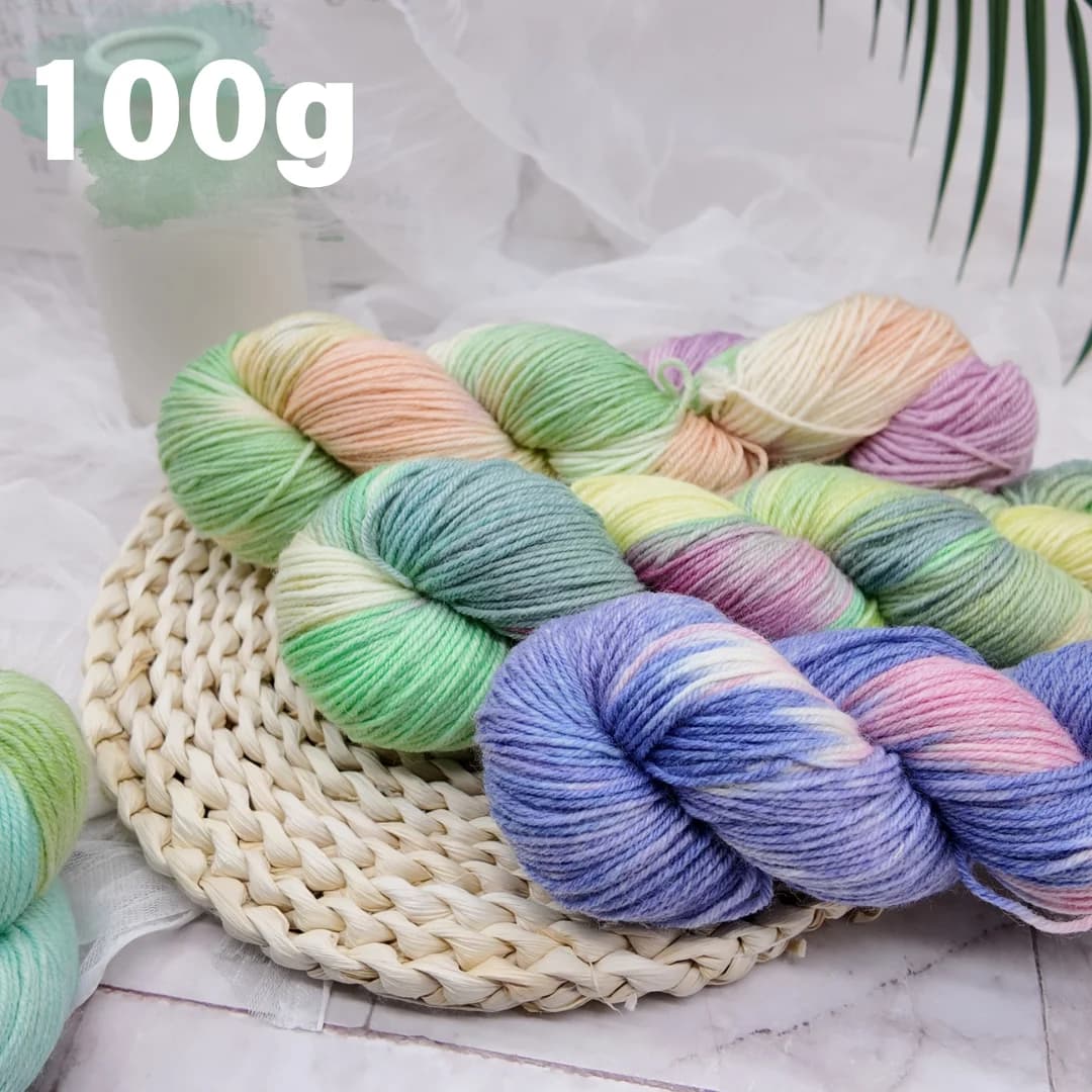 1pc Merino Wool Yarn Handmade Dyed Wool Yarn perfect for knitting scarves, blankets, sweaters, hats, gloves, and socks