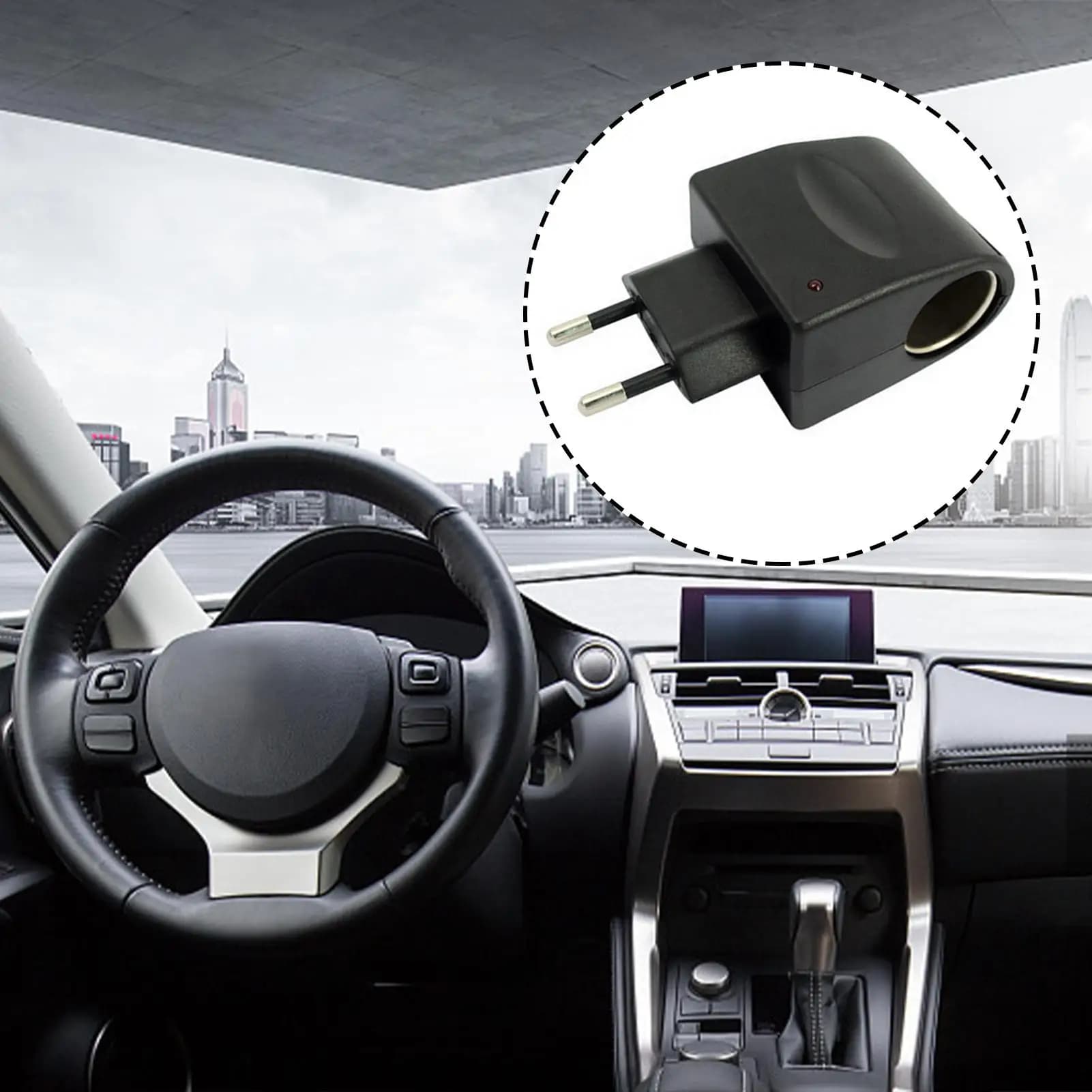 1 pz AC 220V a DC 12V accendisigari per auto presa EU US Plug Converter adattatore per accendisigari per auto accessori per auto