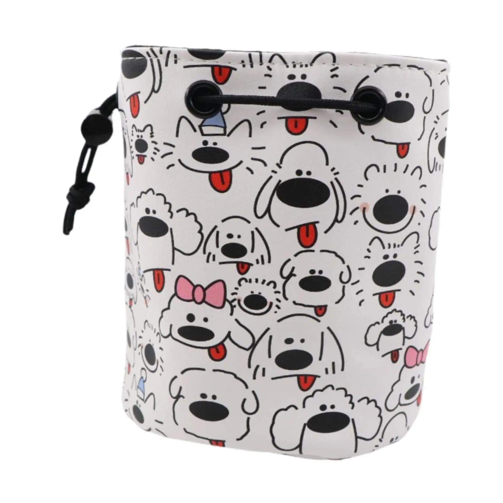 Borsa per Palline da Golf con Stampa Cucciolo Graffiti, in Pelle PU, Regalo per Golfisti, Alla Moda, Adorabile, Pratica, Accessori per Golf, Protezione Resistente all'Acqua
