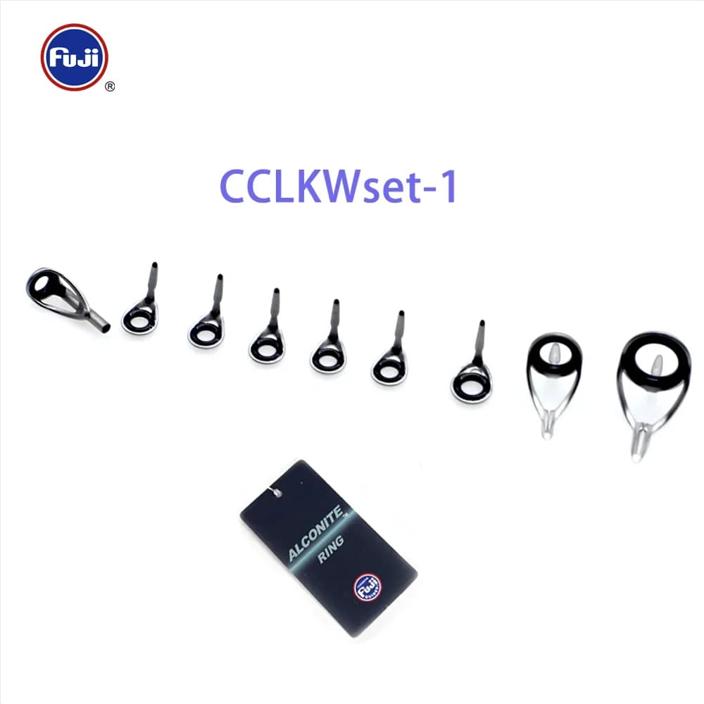 Set di Anelli Guida Originali Fuji LKWAG per Canne da Pesca da Casting, Combo di Anelli in Alconite per Canne da Lancio