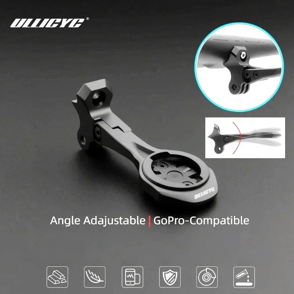 Supporto per Computer con Angolo Regolabile per Manubrio SL8 Rapide Compatibile con Gopro | Compatibile con Garmin, Wahoo, Bryton, GoPro (GPS/Fotocamera/Luce)