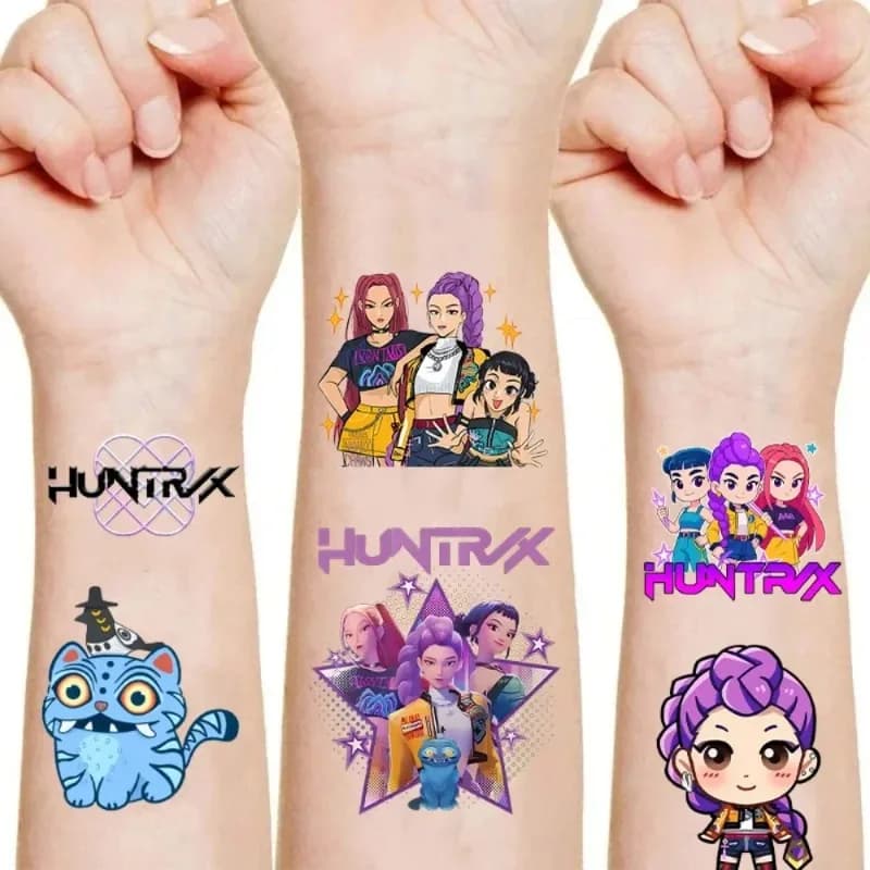2026 Hot Kpop 20pcs/set Cartoon Temporary Tattoo Sticker Rumi Kang Tattoo Sticker For Party Gift Hunterteam