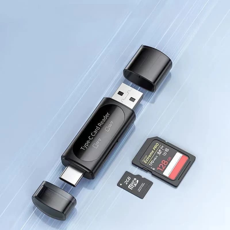 Card Reader USB & Type C To Micro TF Memory Card Card Reader High Speed Transmission OTG Adapter For Tablets Laptop Phone