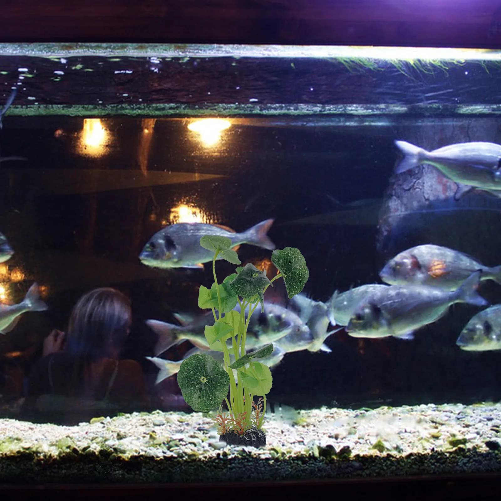 Artificial Fish Tank Plant Decoration Lotus Leaves Aquarium Landscaping Plastic Aquatic Plants Simulation Aquarium Decor