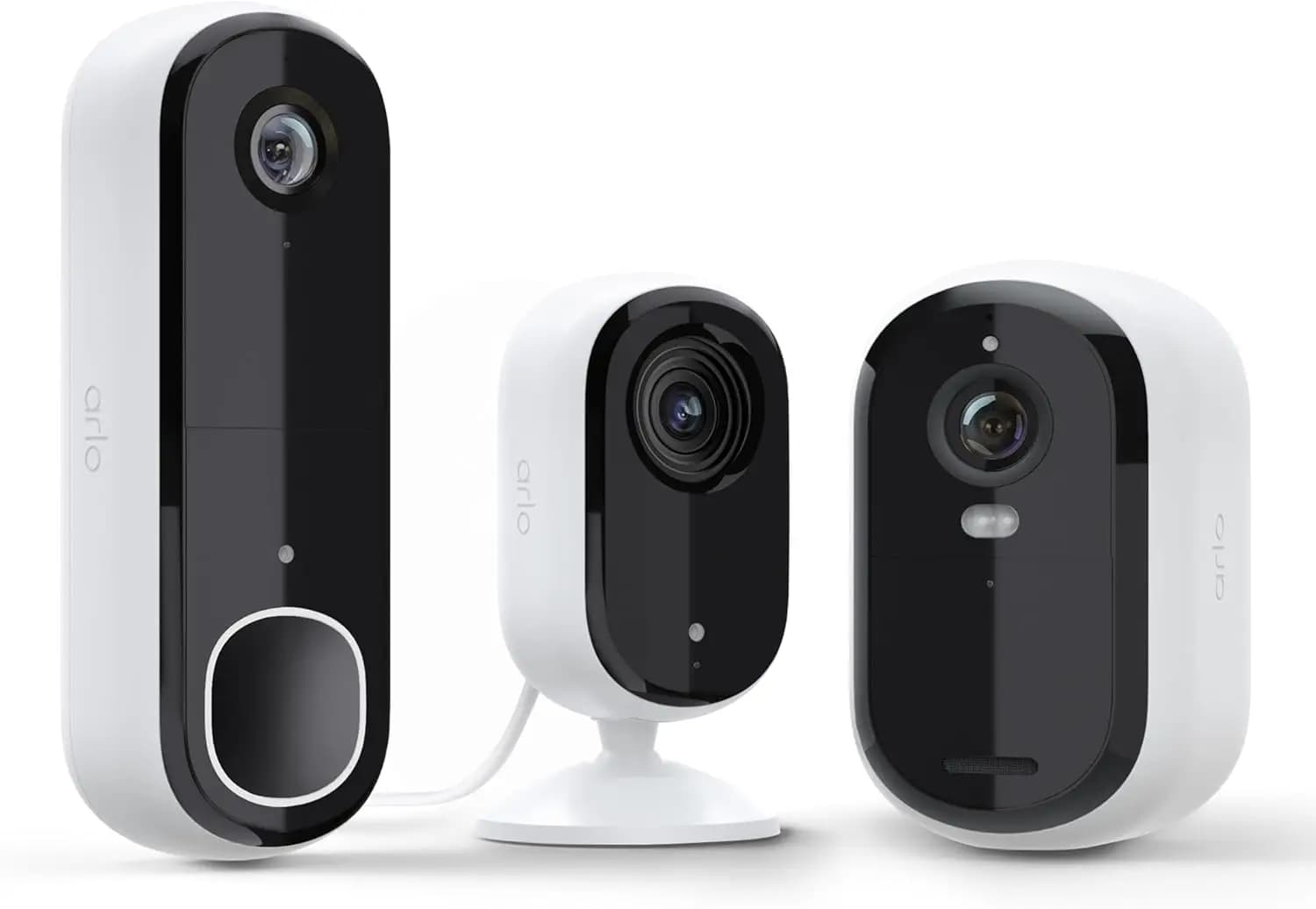 Pacchetto Completo di Sicurezza Domestica: Telecamere Interne ed Esterne 2K con Videocitofono, Rilevamento del Movimento, Visione Notturna