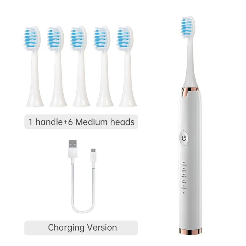Spazzolini da denti elettrici per pulizia orale Tongwode Spazzolino elettrico ad ultrasuoni automatico ricaricabile wireless intelligente a lunga durata
