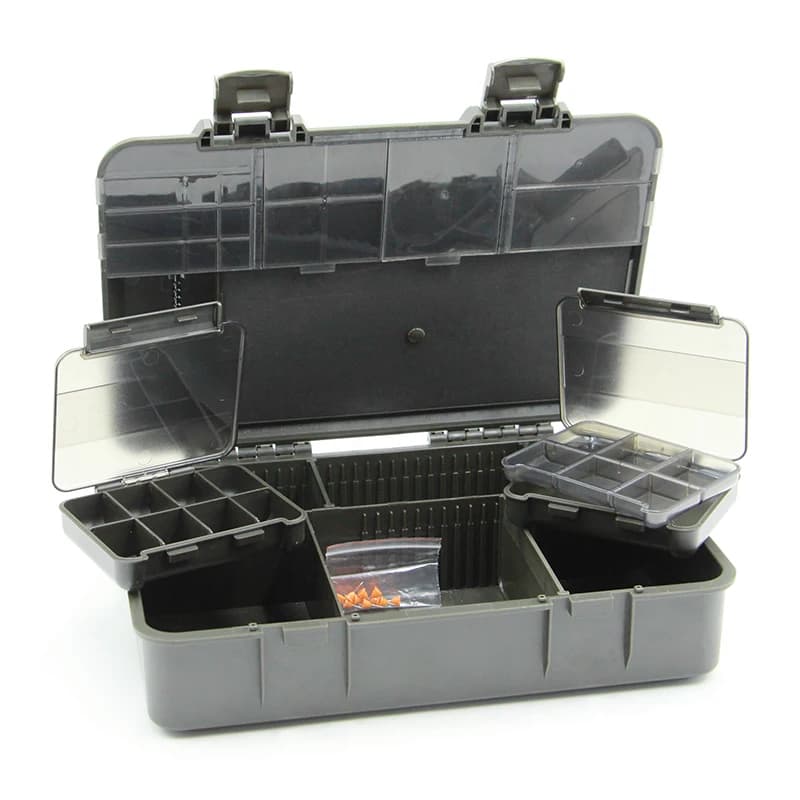 28.5*20.5*7 cm Esche Da Pesca Scatola di Attrezzatura per la Pesca Alla Carpa Lago Fiume Stream Ocean Boat Pesca Produzione Esche Terminale