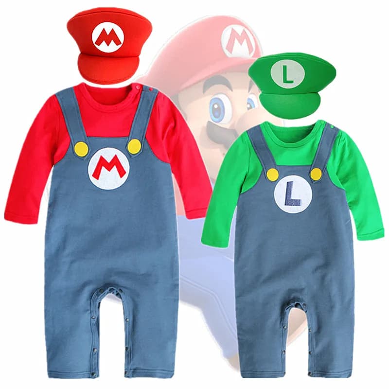 Baby Boy Anime con cappuccio Brothers Body autunno e inverno Sezione sottile in pile a maniche lunghe Body per feste Costume da vacanza Rosso