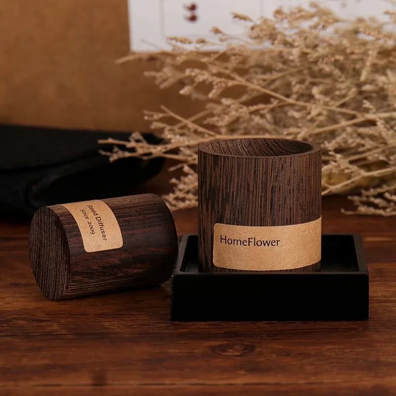 Diffusore di Oli Essenziali in Legno per Auto, Supporto per Aromaterapia, Riduzione della Pressione, Aiuto per il Sonno, Dispositivo Aromaterapico, Decorazione per la Casa