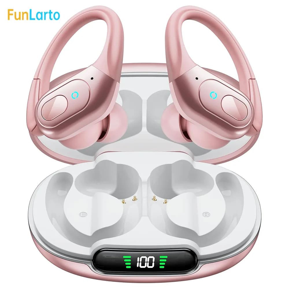 IPX7 Sports Wireless Headset Bluetooth 5.3 Waterproof Headphones with Mic Wireless Headphones for Sports Running Gym Training
