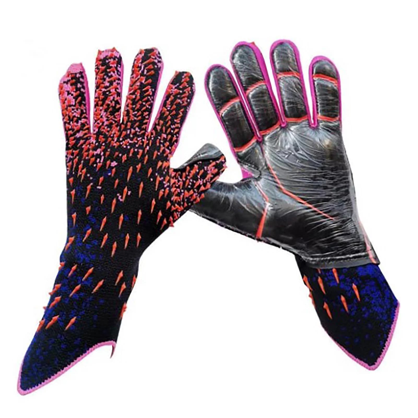 Guanti da calcio professionali Guanti da portiere da portiere Guanti da calcio antiscivolo in lattice con impugnature forti Palme per bambini Ragazzi