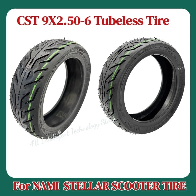 9X2.50-6 CST Pneumatico Tubeless antideflagrante resistente alla foratura per parte di ricambio per scooter elettrico Nami Stellar