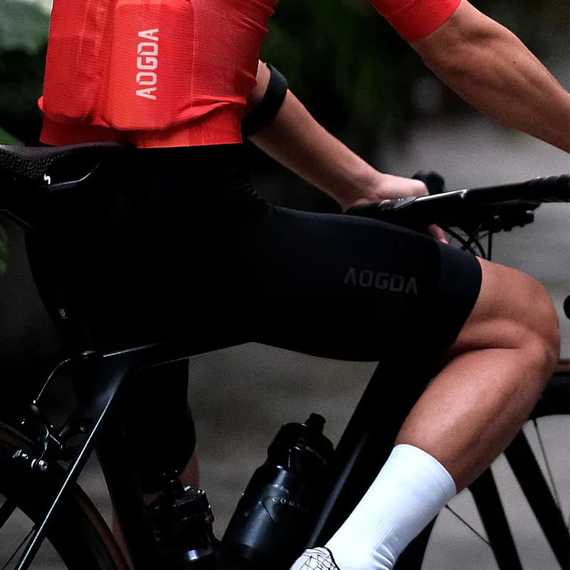 Aogda Shorts with men's cycling straps with gel padding, mountain bike shorts with Powerband grip, cycling ass with breathable bicycle