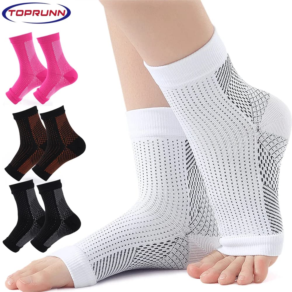 1 paio di calzini per neuropatia manicotto a compressione per caviglia per donna o uomo supporto per caviglia per gonfiore, fascite plantare