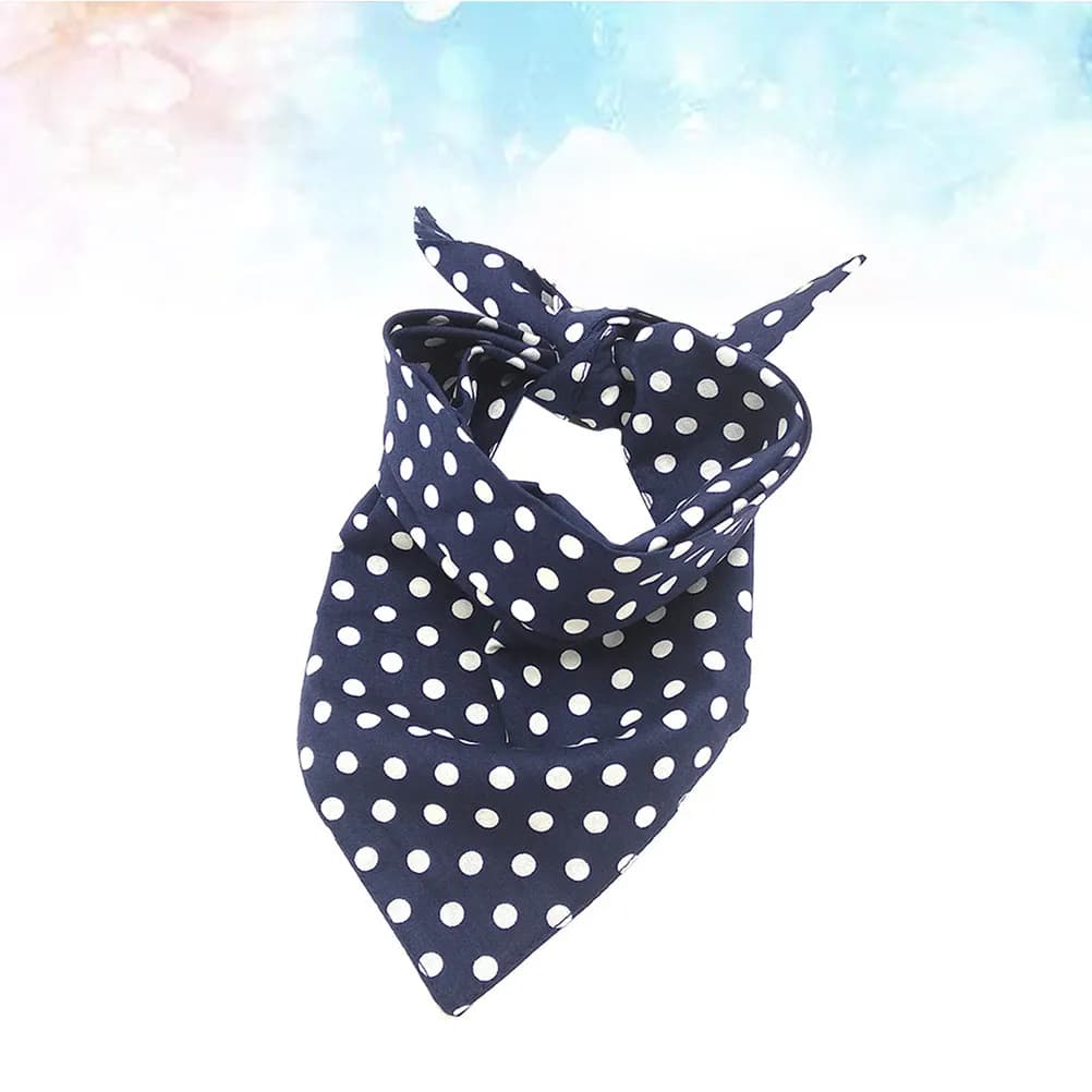 Red Round Dot Pet Collar Fashion Triangular Saliva Bib Dog Collar Pet Supplies Dog Bib Decoration for Daily Party Use