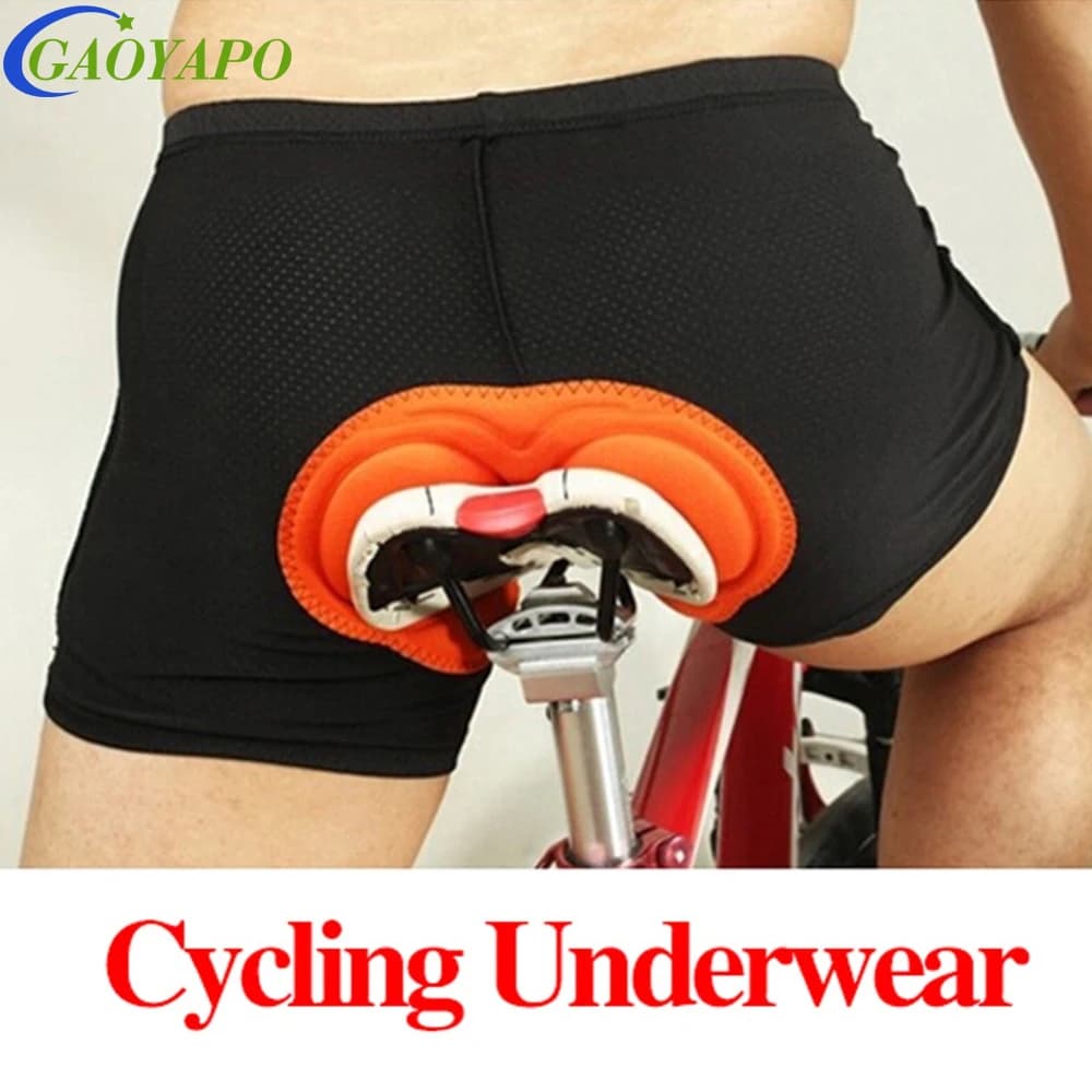 1Pcs Cycling Underwear for Men, 4D Gel Padded Bike Bicycle Shorts Cycle Biking Riding Undershorts MTB Mountain Brief