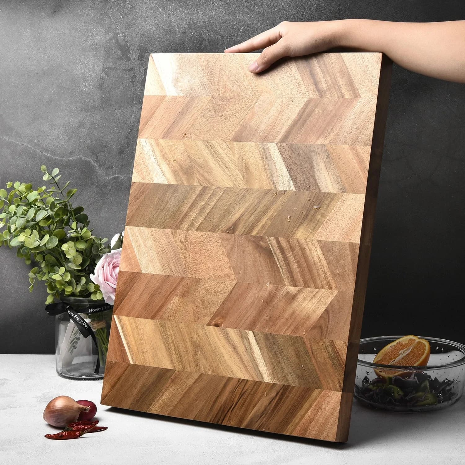 Acacia cutting board,super large cooked food cheese tray, suitable for food, meat, vegetables and cheese, kitchen accessories