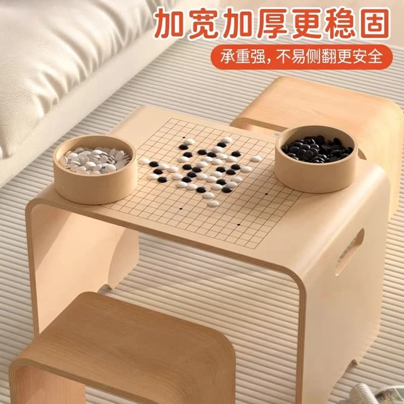 Tavolo da Go Multifunzione in Legno Massello, Set di Scacchi Gobang, Giocattolo Educativo in Legno per l'Apprendimento Precoce dei Bambini