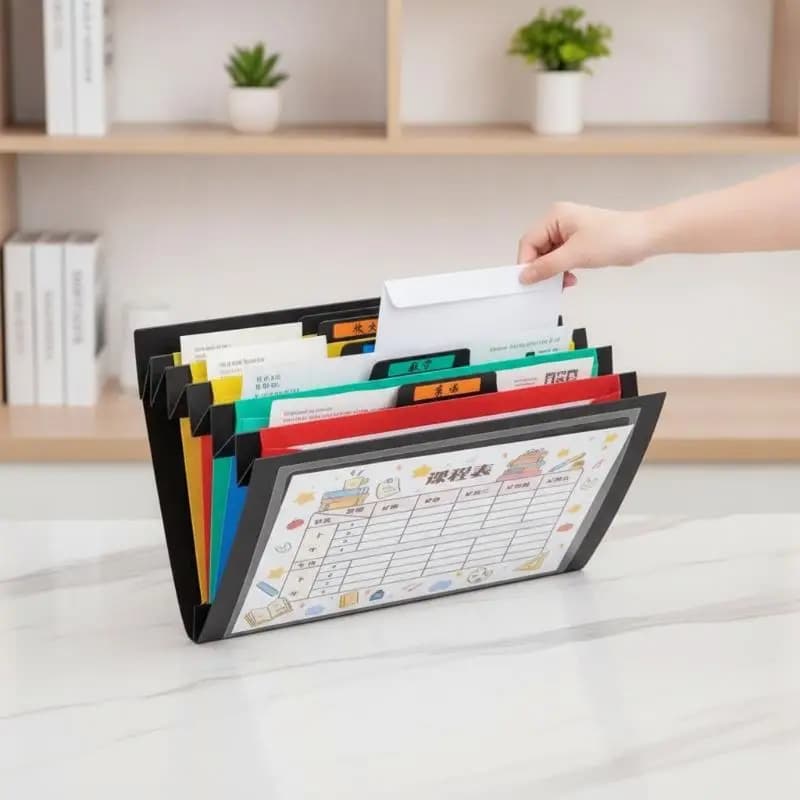 Wall‑Mounted Classification Hanging File Organizer, Long‑Size Bond Paper Folder Document Storage for Office Paper Sorting