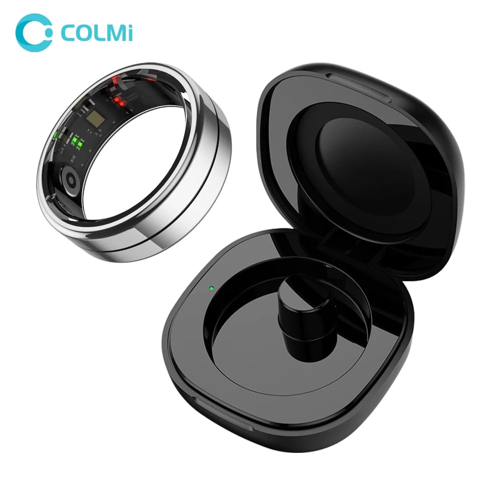 COLMI R07 Smart Ring Man Woman with charging case, heart rate, blood oxygen, 5ATM waterproof for Android phone iOS Xiaomi