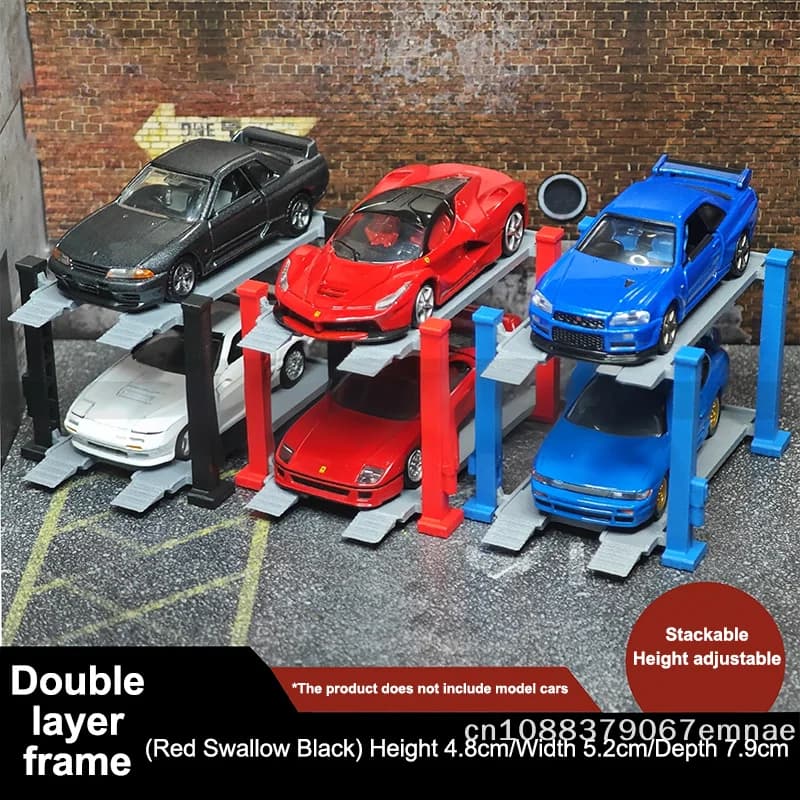 1 Pezzo Espositore in Resina e Lega per Modellini Auto, Scala 1/64, Organizzatore da Collezione, Decorazione per Casa e Layout