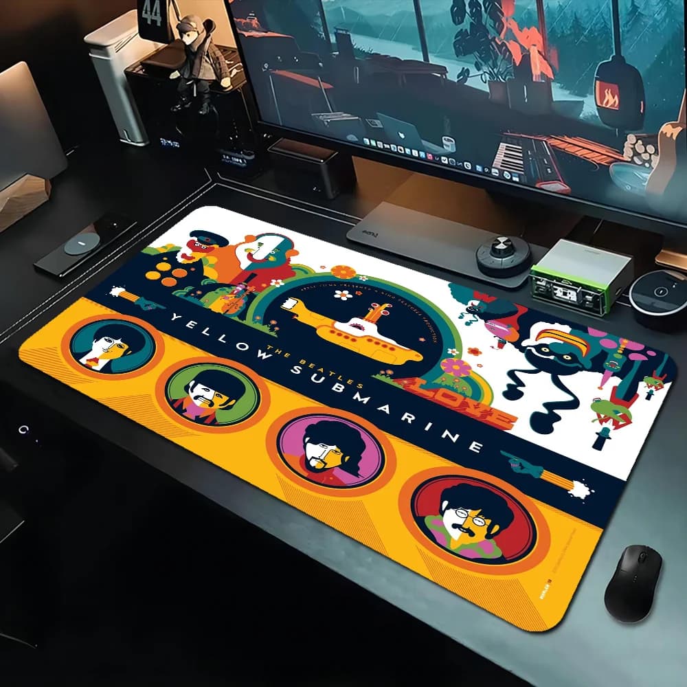 The B-Beatles Band Mousepad Boy Pad Tappetino per mouse da gioco in gomma naturale Dimensioni tappetino da scrivania per giochi World of Tanks CS GO Zelda