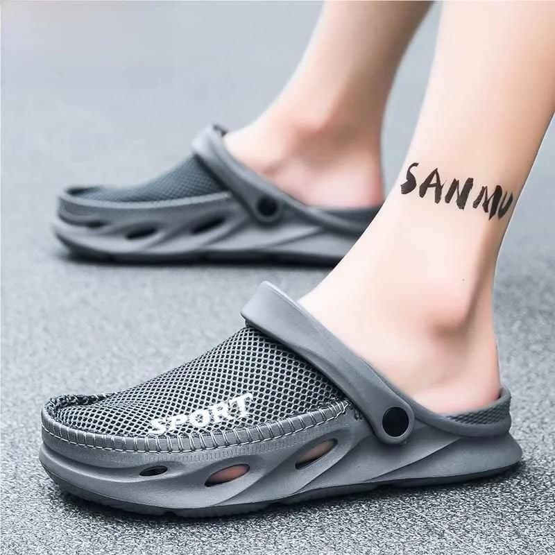Sandali Estivi da Uomo con Fondo Spesso, Antiscivolo, Anti-Odore, con Copertura Anteriore, Traspiranti, Casual, con Fori, da Spiaggia