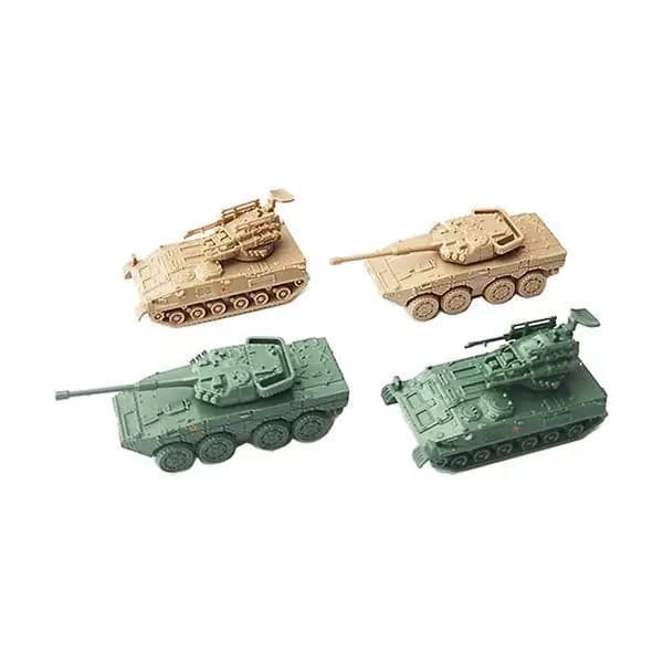 6x4D 1:144 Scale Tank Model Kits Armored Vehicle Educational Toy for Children