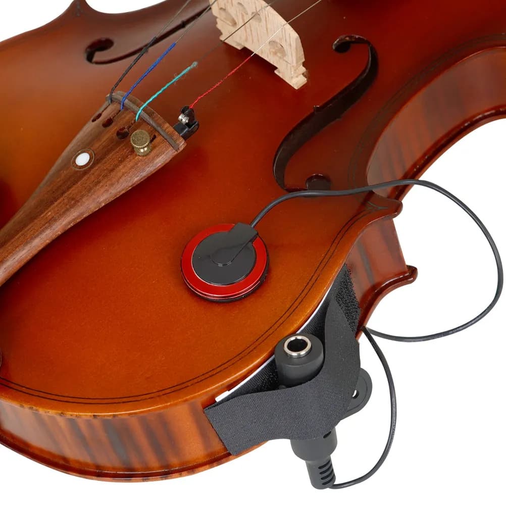 Pickup Acustico per Chitarra, Ukulele, Violino - Trasduttore Piezoelettrico Senza Foratura per Performance dal Vivo e Registrazione in Studio