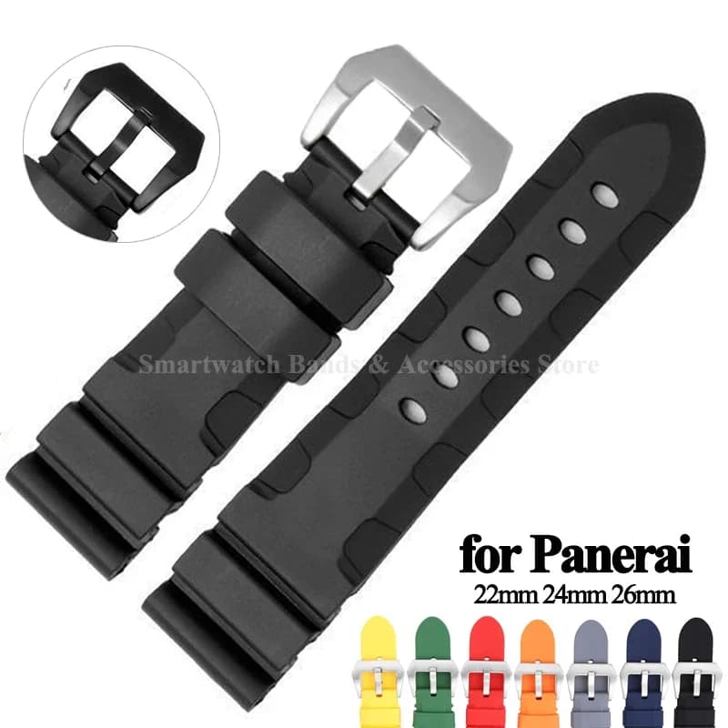 22mm 24mm 26mm cinturino orologio in silicone per Panerai per SUBMERSIBLE PAM441/111/359 cinturino in gomma uomo donna accessori braccialetto
