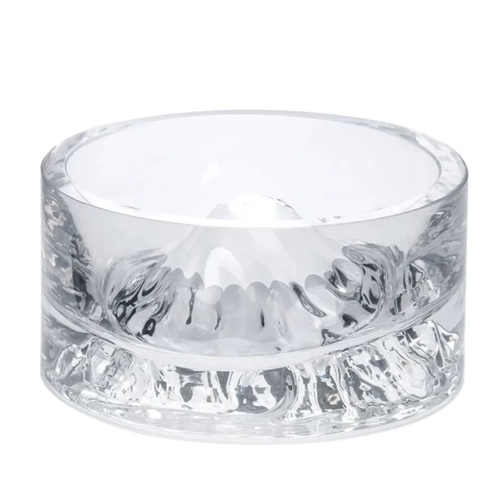 Portable Mountain Raised Crystal Glass Hamster Feeding Bowl Anti-tip Transparent Hamster Food Bowl Mini Pet Watering Bowl Cat