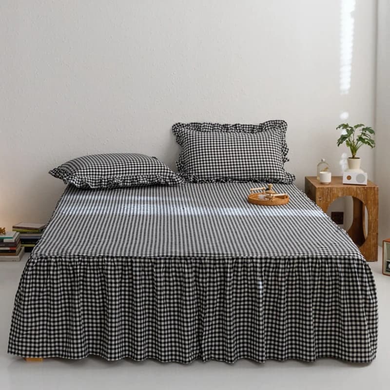 Bonenjoy Copriletto 100% Cotone Stile Plaid Copriletto Singolo/Matrimoniale/King Size Protezione Materasso (Senza Federe)