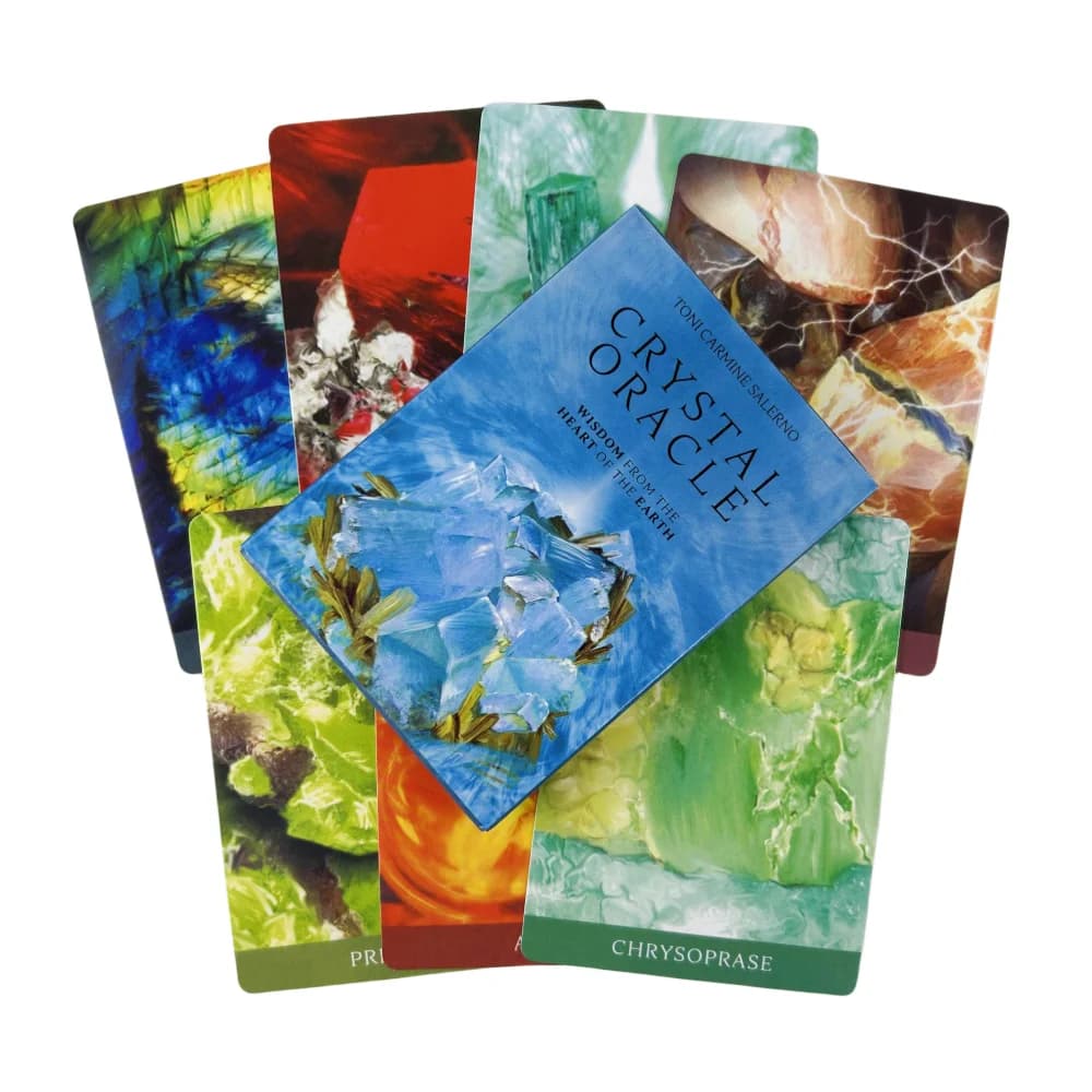 Crystal Oracle Cards Stone Divination Deck English Vision Edition Tarocchi Gioco da tavolo per la festa