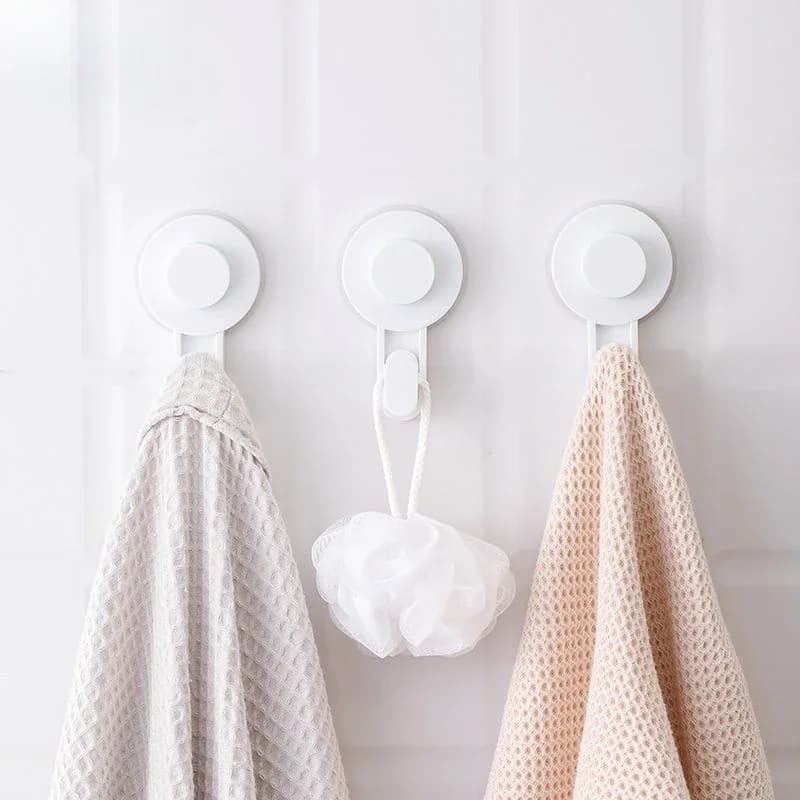 Ganci a ventosa resistenti 1/3 pezzi | Ganci per aspirapolvere rimovibili per l'organizzazione di bagno e cucina