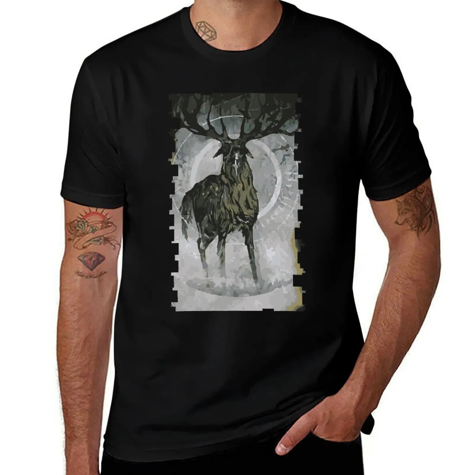 T-shirt con stampa delle carte dei Tarocchi di Apprentice Lavellan, top casual a maniche corte per Natale