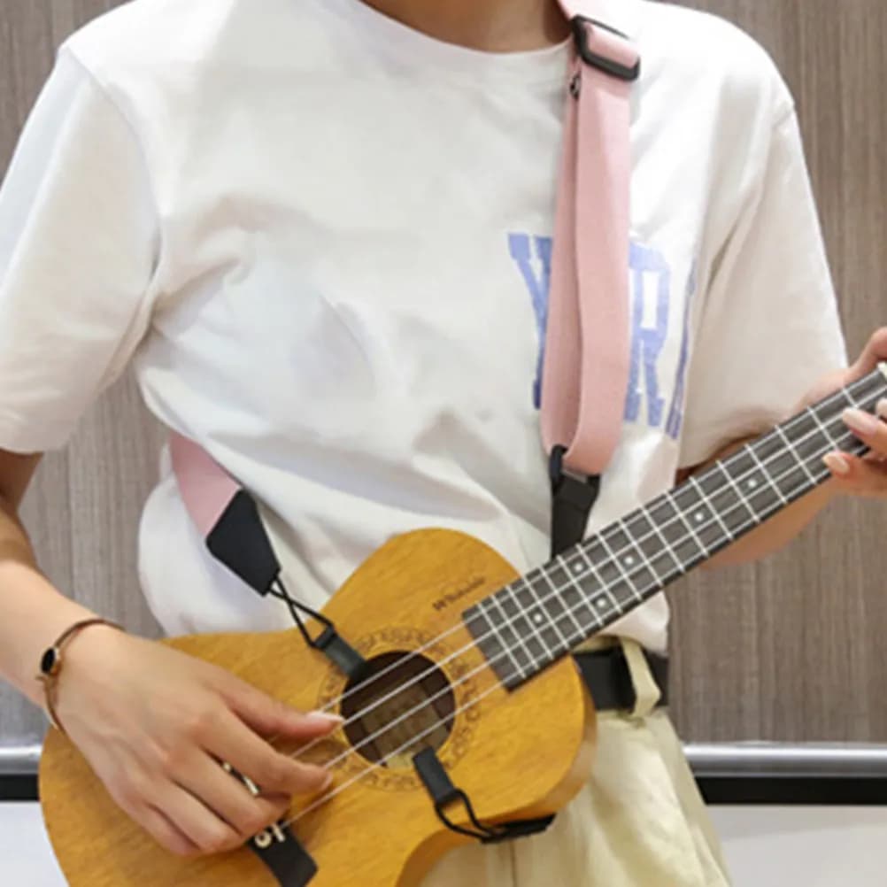 Ukulele Strap Punch Free Adjustable Thick Shoulder Belt Lightweight for Acoustic Electric Guitar