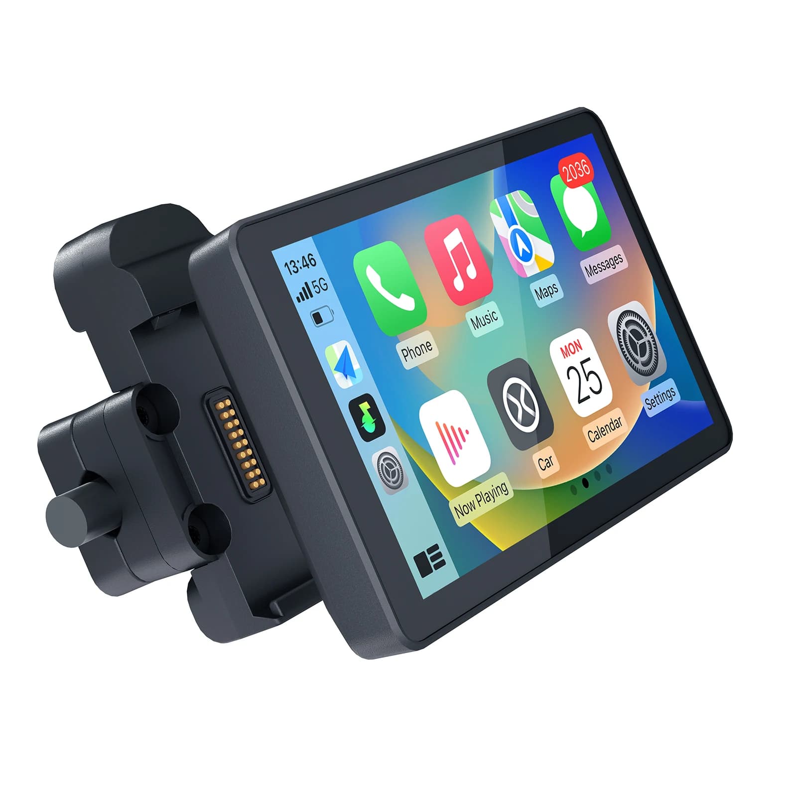 Carabc GPS Navigation Screen for Moto with Carplay, 6-inch Touch Display Waterproof IPX7 IP68, Dashcam and Android Auto